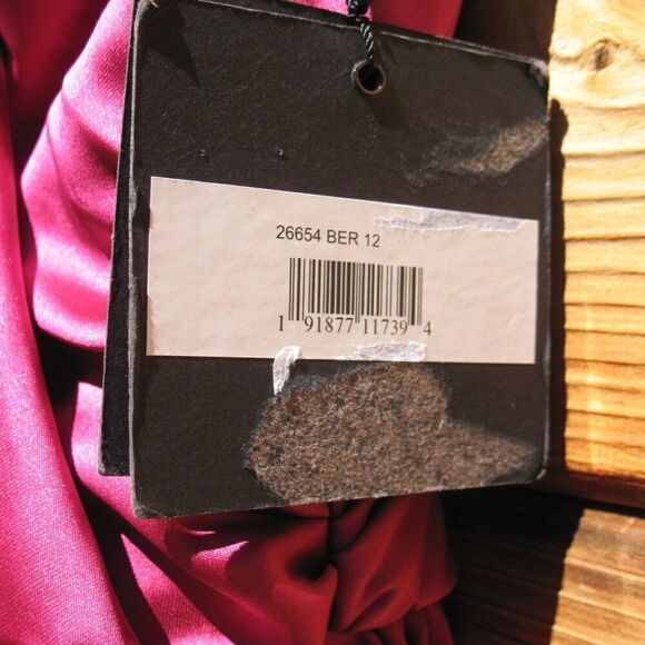 Mac Duggal 26654 Gathered One Shoulder Satin Faux Wrap Gown Dress - Picture 16 of 16